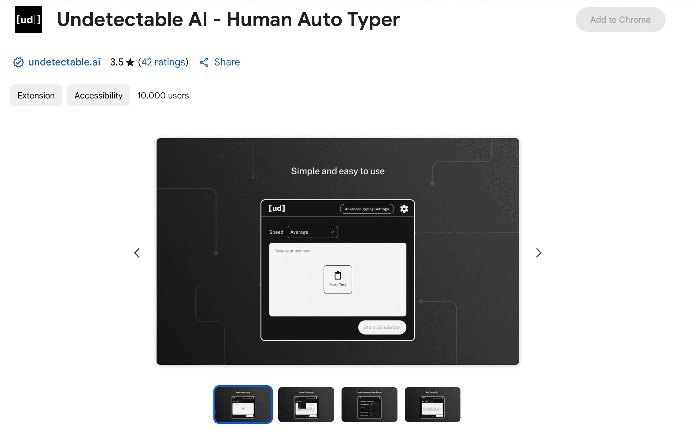 Example of a "Human Auto Typer" Chrome extension