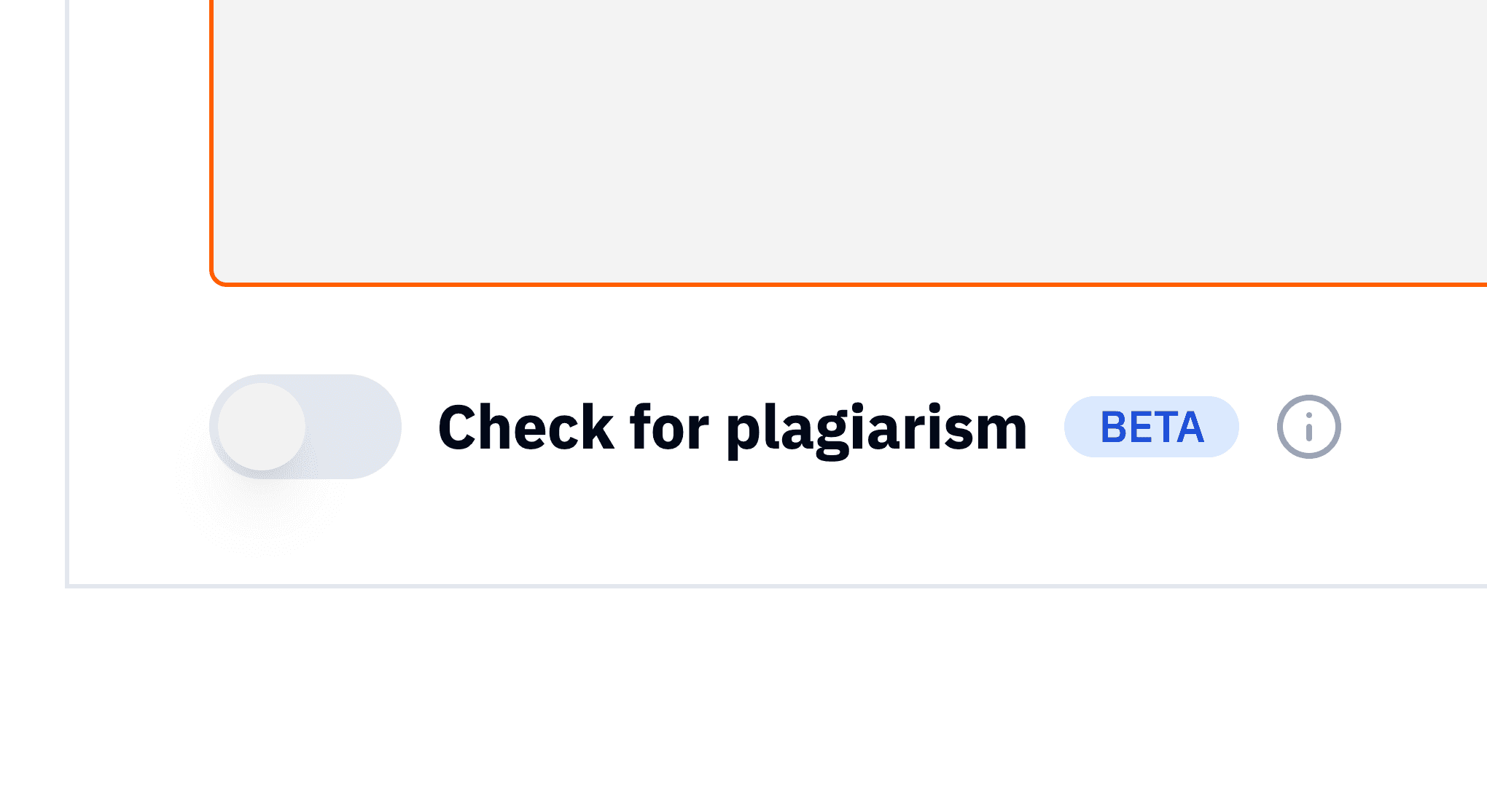 New Plagiarism Toggle!